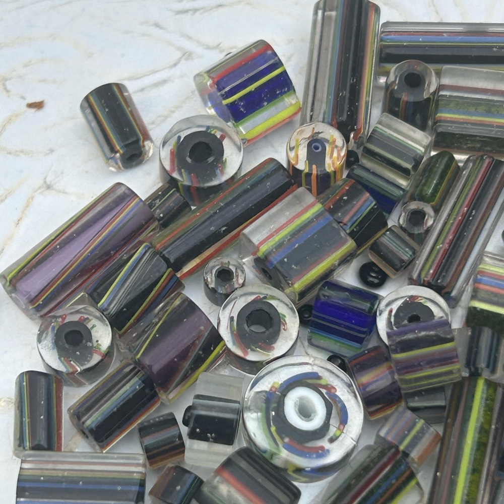 Multicolor Glass Furnace Cane Beads - Crafting Jewelry Supplies - Picture 2 of 7